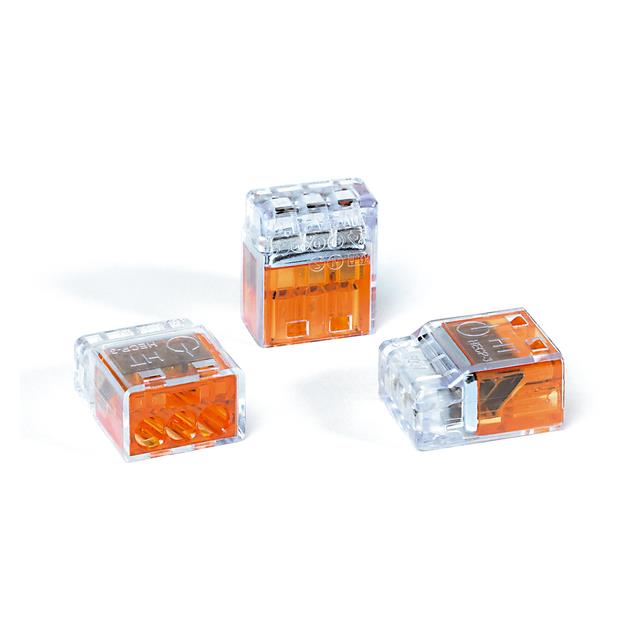WIRE CONN PUSH 3PORT ORN