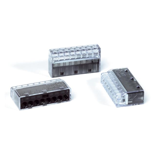 WIRE CONN PUSH 8PORT BK