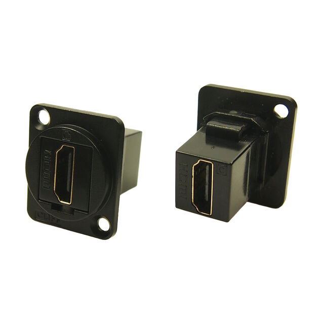 FT BLACK METAL HDMI F-F GOLD CSK