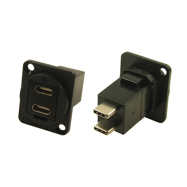 FT BLACK METAL DUAL USB-C (F-M)