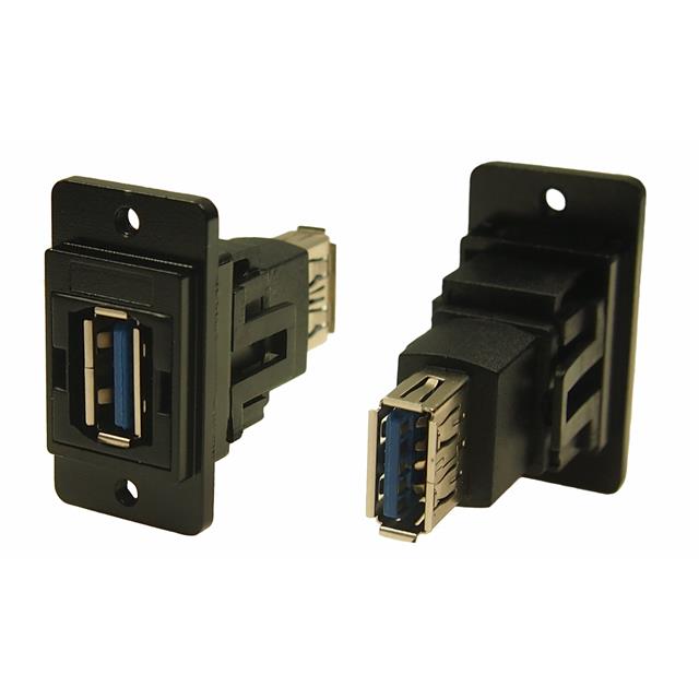 DUALSLIM BLKMTL USB3 A-A #4-40