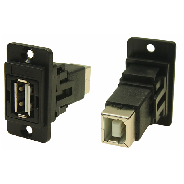 DUALSLIM USB2.0 A-B BLACK PLASTI