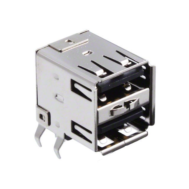 CONN RCPT USB1.1 TYPEA STACK R/A