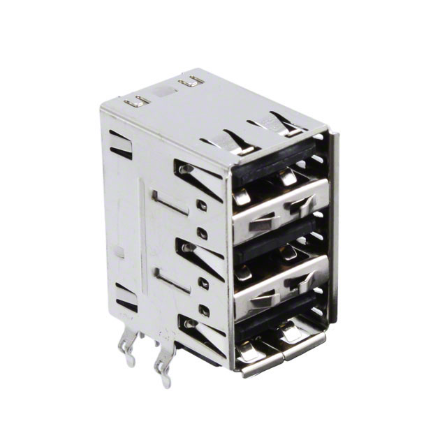 CONN RCPT USB1.1 TYPEA STACK R/A
