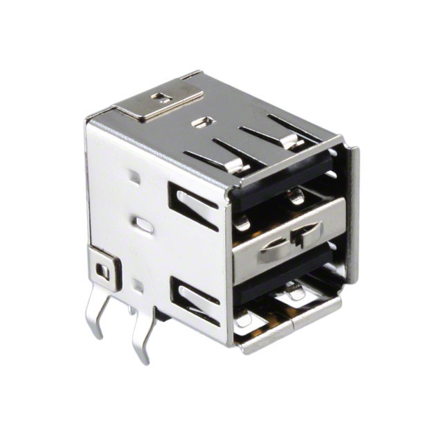 CONN RCPT USB2.0 TYPEA STACK R/A