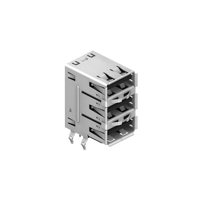 CONN RCPT USB2.0 TYPE-A STACK R/