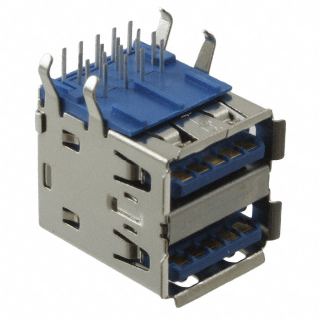 CONN RCPT USB3.0 TYPEA STACK R/A