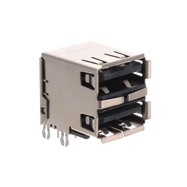 CONN RCPT USB2.0 TYPEA STACK R/A