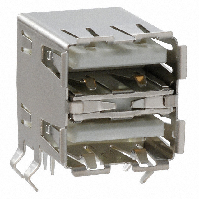 CONN RCPT USB1.1 TYPEA STACK R/A