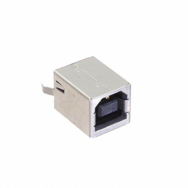 VERT USB B-TYPE RECEPTACLE BLACK