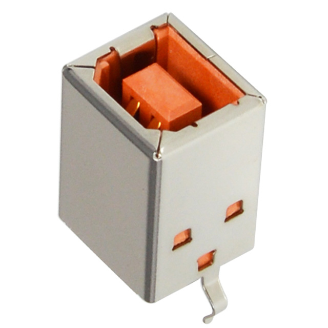 CONN USB TYPE-B VERT H-RETENT