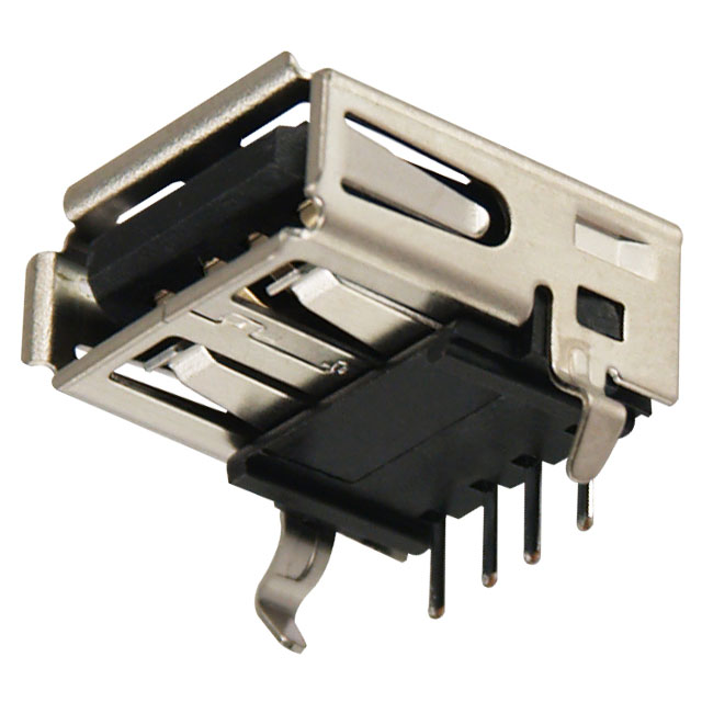 CONN RCPT USB TYPE A R/A