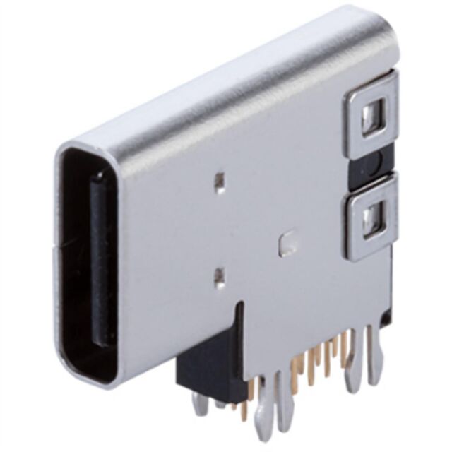 USB JACK, TYPE C, 2.0, RIGHT ANG