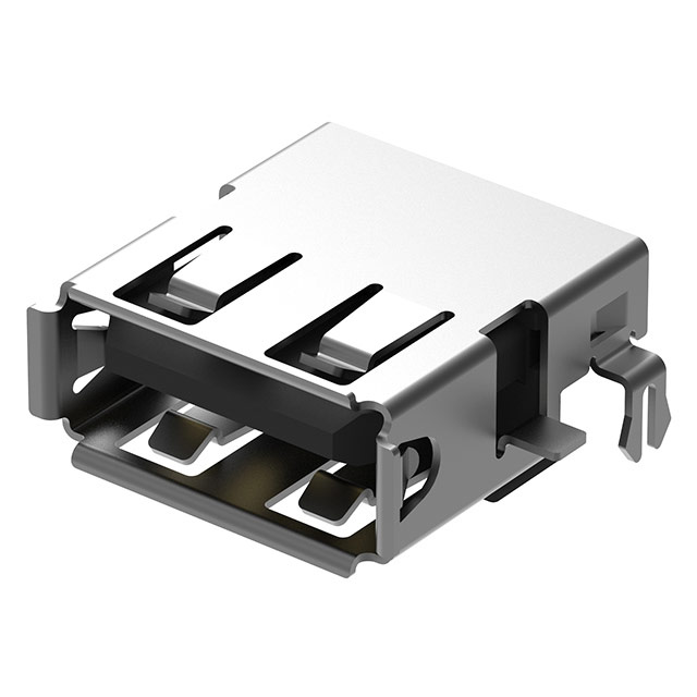 USB A SKT, MID-TH, R/A, GF, OFFS