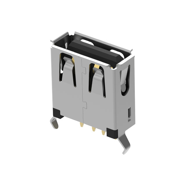 USB A SKT, TH, VERTICAL, GF, WIT