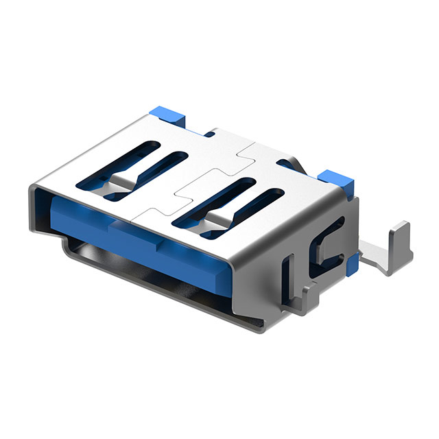 USB3.0 A SKT, BOTTOM MNT, TH, R/