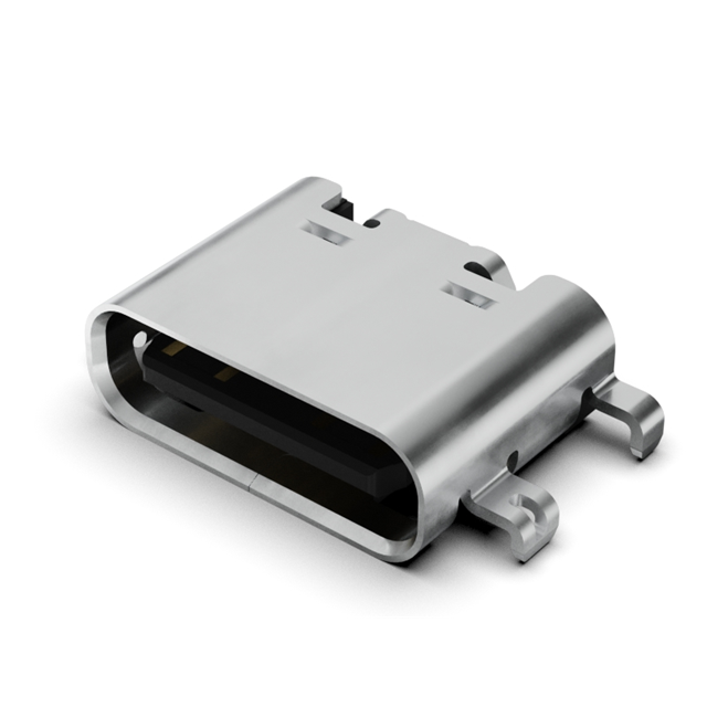 USB C REC 16P, 3U" MID MNT 0.8MM
