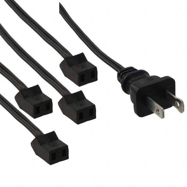 FAN CORD 45DEG 4POS 72" AC PLUG