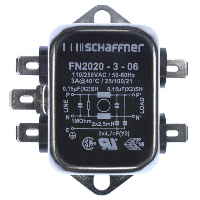 LINE FILTER 250VAC 3A CHASS MNT