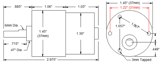 GEARMOTOR 0.5 RPM 12V