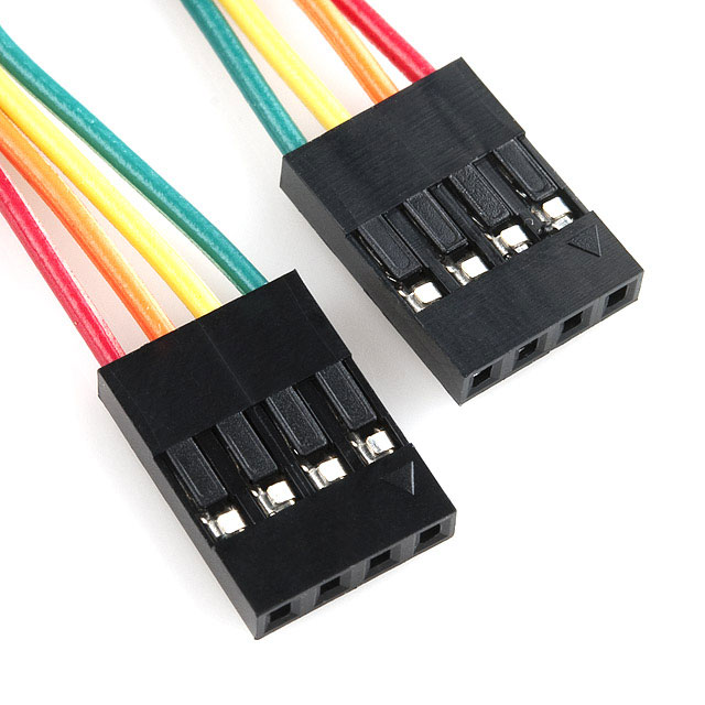 JUMPER WIRE 0.1" 4-PIN 12"