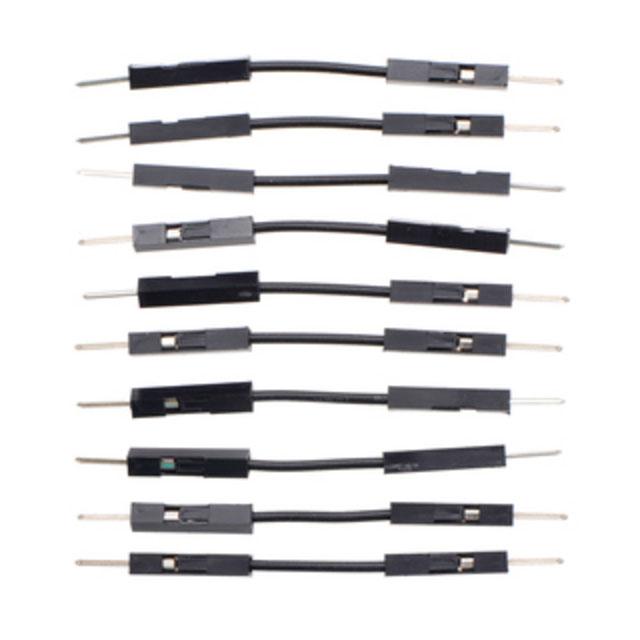 JMPR WIRE 10-PACK M-M 1" BLACK