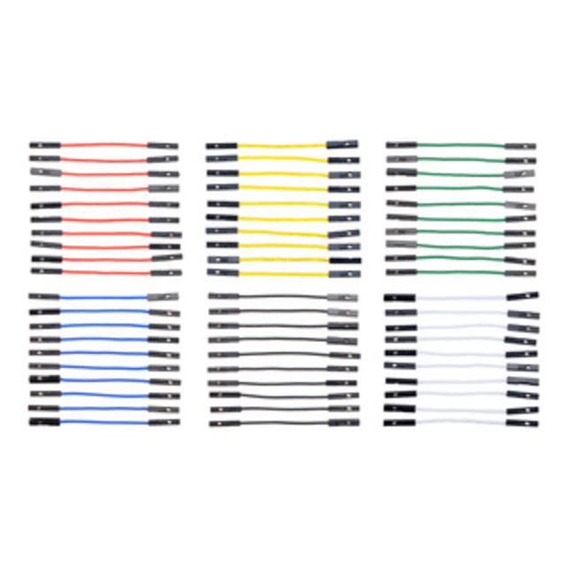 JMPR WIRE 60PC 6CLR ASSTD F-F 2"