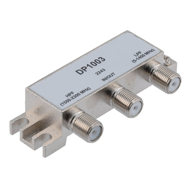 75 OHM DIPLEXER, 5 TO 1450 MHZ L