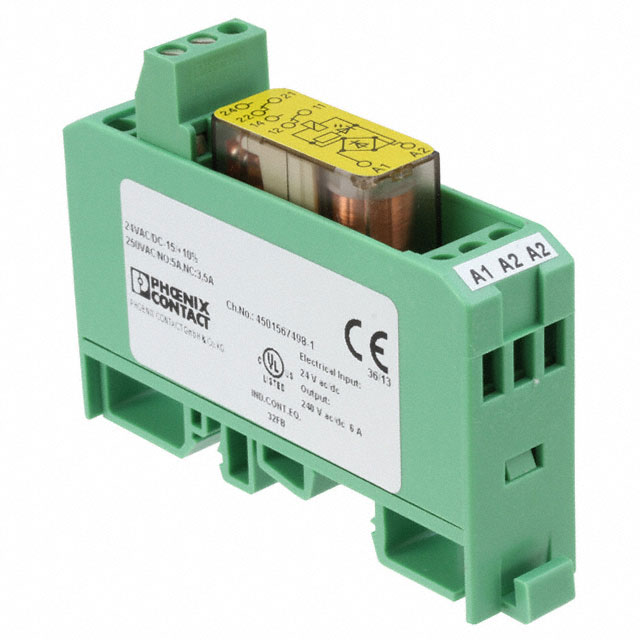SAFETY RELAY 2PDT 24VAC/DC