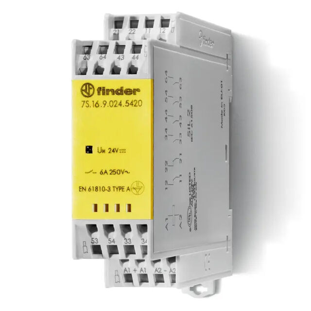 SFTY RLY GUIDE 4NO+2NC 6A 24VDC