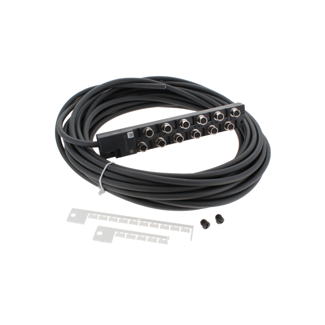 M8 PLASTIC 12PORT 1SIG LED