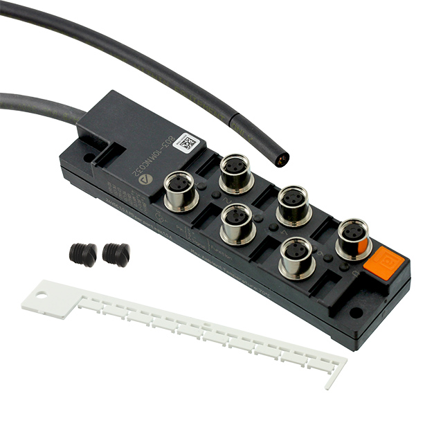 M8 PLASTIC 6PORT 1SIG LED
