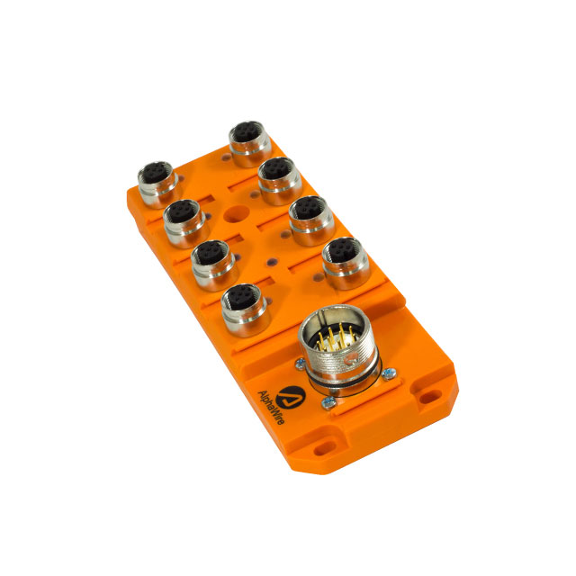 M12 PLASTIC 8PORT 1SIG LED