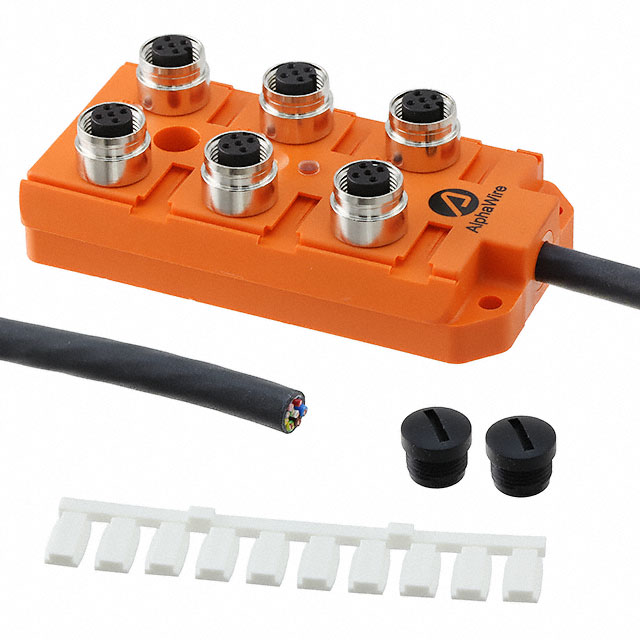 M12 PLASTIC 6PORT 1SIG LED