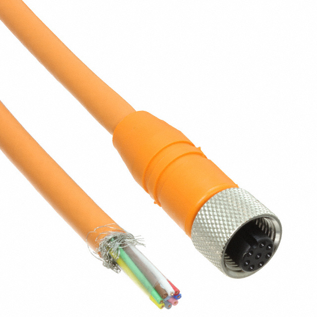 CONN ASSY M12 PVC 10M