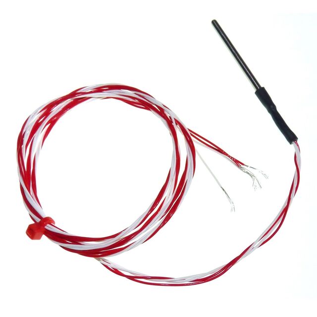 PT100 CLASS B 4 WIRE 4X25MM 1M