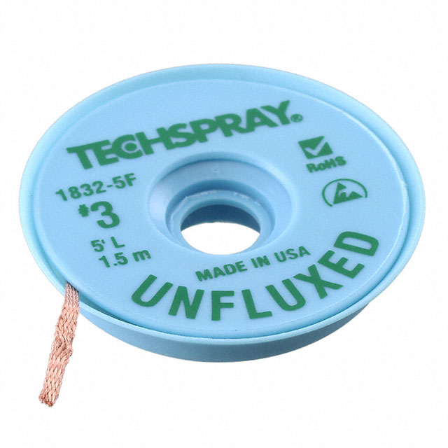 DESOLDER BRAID UNFLUXD 0.075" 5'