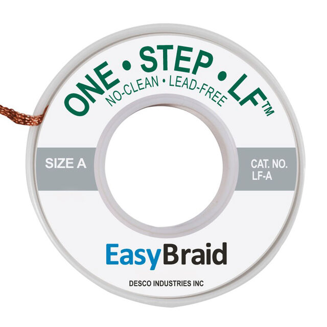 DESOLDER BRAID ROSIN 0.025" 100'