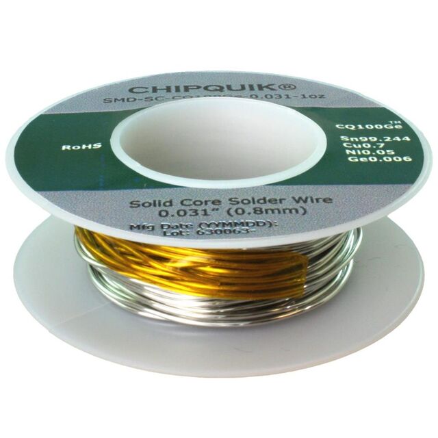 CQ100GE .031" SOLDER WIRE 1OZ SP