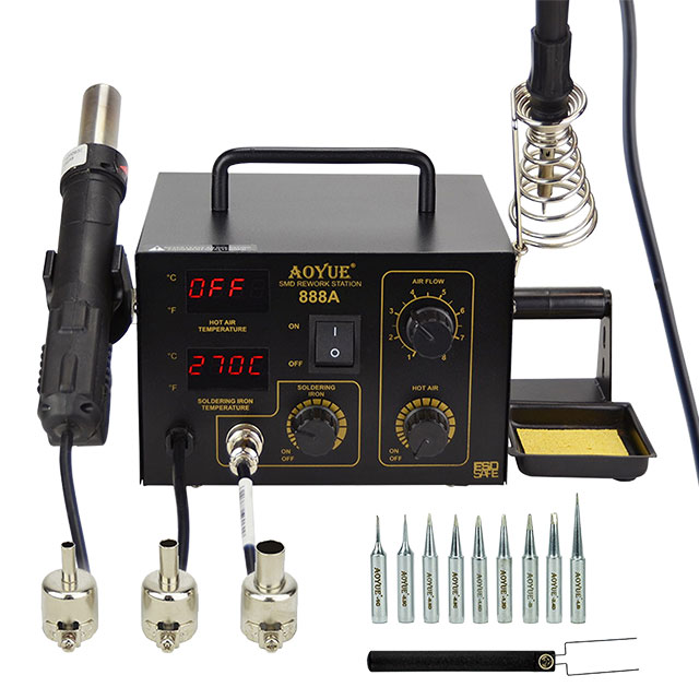 888A 2 IN 1 DIGITAL HOT AIR REWO