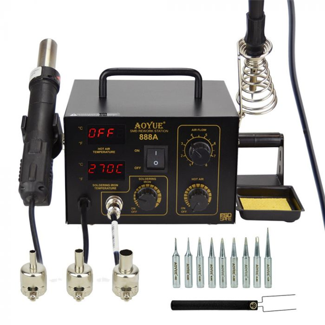 888A 2 IN 1 DIGITAL HOT AIR REWO