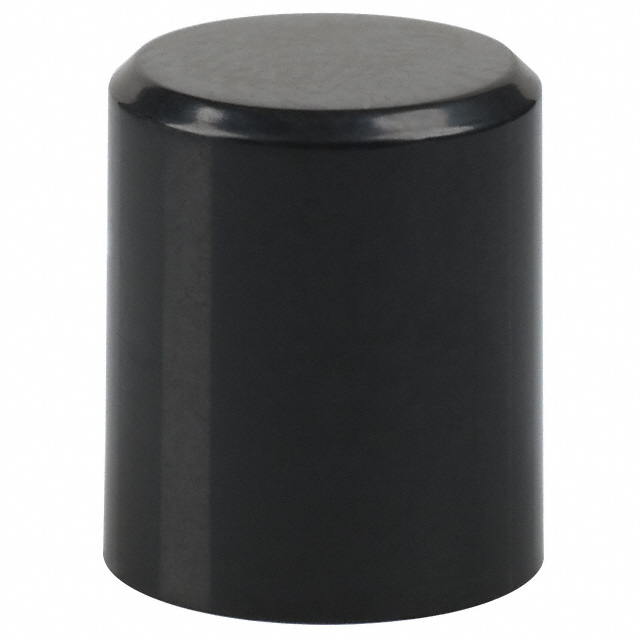 CAP PUSHBUTTON ROUND BLACK