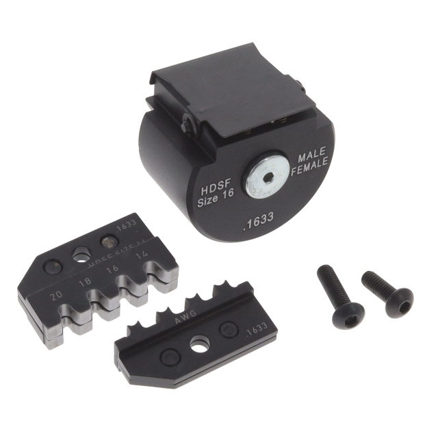 CRIMPING DIE SET AND LOCATOR FOR
