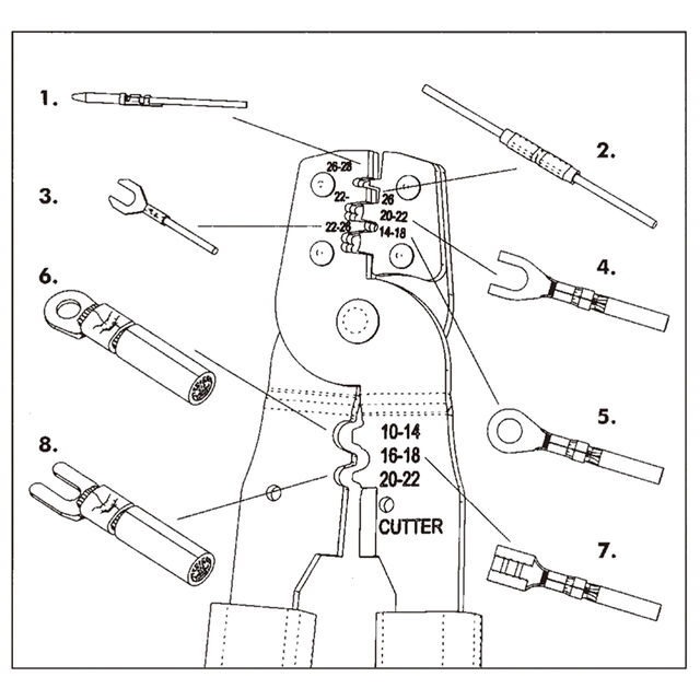 D-SUB CONTACT HAND CRIMPER TOOL