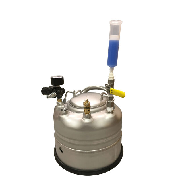 1GALLON SS TANK W/ BALL VALVE SY